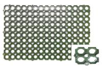 Коврик придверный модульный DELUXE, 40 х 60 см, 12 мм, зеленый