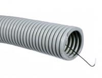 Труба ПВХ легкая гофрированная, с протяжкой, D = 40 мм (15 м)
