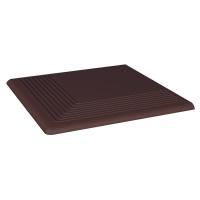 Плитка клинкер на ступень, угловая, гладкая, Natural Brown, коричневый, 30 х 30 х 1.1 см