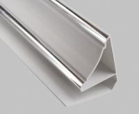 Молдинг ПВХ потолочный Silver Line для панелей 8-10 мм, белый с серебристой линией, 3 м