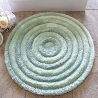 Круглый коврик в ванную CASTAFIORE WAVE, 90 см, мятный