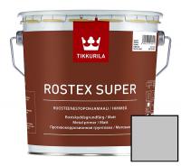 Tikkurila Rostex Super 3 л, Противокоррозионная грунтовка быстрого высыхания Ростекс Супер, серый