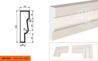 Фасадный молдинг МВ-140/4 (МС-120), 140 х 40 х 2000 мм
