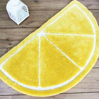 Фигурный коврик в ванную, 60 х 100 см, Castafiore Akryl Pro Lemon, желтый