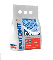 PLITONIT Colorit 2 кг, Затирка для швов до 6 мм между всеми типами плитки, белый
