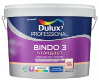 Dulux Bindo 3 Баз WO/BW 9 л, Глубокоматовая краска для потолка и стен