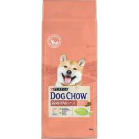 Dog Chow Adult Sensitive с лососем, 14 кг, Сухой корм для собак с чувствительным пищеварением Пурина Дог Чау