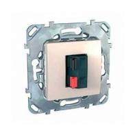 Schneider Unica Бежевая аудиорозетка, MGU5.486.25ZD