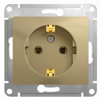 Schneider Glossa Титан Розетка  с заземлением 2P + E - 16 A, GSL000443