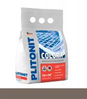 PLITONIT Colorit 2 кг, Затирка для швов до 6 мм между всеми типами плитки, мокрый асфальт