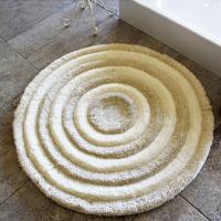 Круглый коврик в ванную CASTAFIORE WAVE, 90 см, бежевый