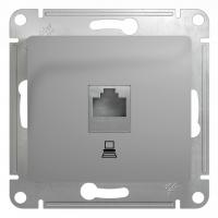 Schneider Glossa Алюминий Розетка компьютерная RJ45 кат.5E, GSL000381K