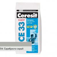 Ceresit СЕ 33 Super, Затирка для узких швов (до 5 мм) серебристо-серая (№04), 2 кг