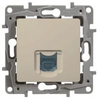 Legrand Etika кремовая розетка телефонная (RJ11), 672340