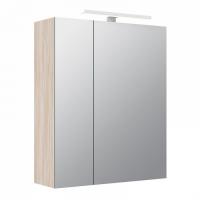 Шкаф-зеркалo для ванной 50 см, c подсветкой, под дерево, IDDIS Mirro, MIR5002i99, 166 х 500 х 600 мм