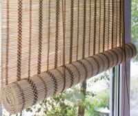 Рулонные шторы бамбуковые, 160 х 160 см, песок