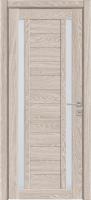 Дверное полотно ПО 70 LUXURY 513 Капучино, белое стекло Satinato, 3D Brush, 700 х 2000 мм