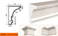 Фасадный карниз КВ-200/4, 200 х 130 х 2000 мм