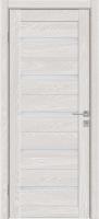 Дверное полотно ПО 80 LUXURY 502 Латте, белое стекло Satinato, 3D Brush, 800 х 2000 мм