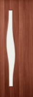 Волна 4с6 Открытое полотно дверное со стеклом, Итальянский орех, 60, 2000 х 600 х 38 мм