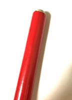 Черенок деревянный с пластиковым покрытием, 1.25 м, 30 мм, красный