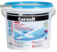 Ceresit СЕ 40 Aquastatic, Эластичная водоотталкивающая затирка для швов (до 10 мм) серый (№07), 2 кг
