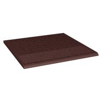 Плитка клинкер на ступеньку, структурная, Natural Brown, коричневый, 30 х 30 х 1.1 см