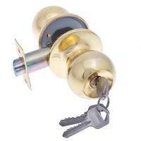 Комплект дверных ручек с замком и ключом, Koral 6871 РВЕТ, золото