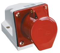 IEK Силовая стационарная розетка ЭР+РЕ+N 32А 380В IP44, PSR12-032-5