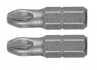 Биты ЗУБР Мастер, С 1/4", PZ3, 25 мм, 2 шт в уп, 26003-3-25-2