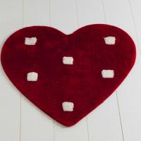 Фигурный коврик в ванную, 90 см, Castafiore Akryl Pro Heart, красный
