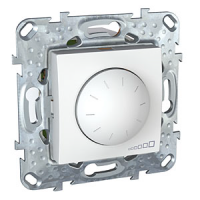 Schneider Unica Светорегулятор поворотный 40-400 W для л/н и г/л с обмот. тр-ром, перекл, белый, MGU5.511.18ZD