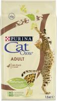 Cat Chow Adult с уткой, 1.5 кг, Сбалансированный корм для взрослых кошек Пурина Кэт Чау