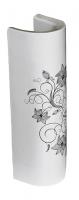 Пьедестал Sanita LUXE Art Flora, белый, с декором, 645 мм