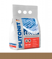 PLITONIT Colorit 2 кг, Затирка для швов до 6 мм между всеми типами плитки, коричневый