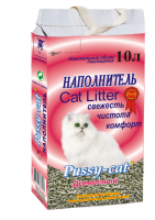 Наполнитель древесный Pussy-Cat, 10 л