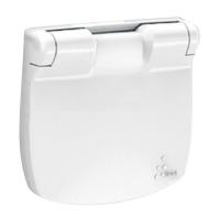 Legrand Valena ALLURE, белая накладка розетки с заземлением, с крышкой, 754845