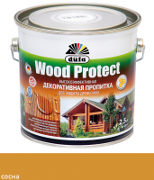 Dufa Wood Protect, сосна, 2.5 л, Пропитка для защиты древесины, с воском
