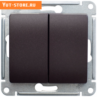 Schneider Glossa Шоколад Выключатель 2-клавишный, GSL000851