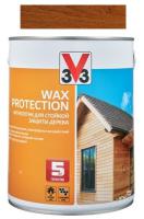 V33 Wax Protection золотой дуб 0.9 л, Антисептик для дерева с добавлением воска