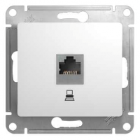 Schneider Glossa Белая Розетка компьютерная RJ45 кат.5E, GSL000181K