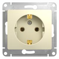 Schneider Glossa Бежевая Розетка  с заземлением, GSL000243