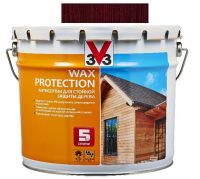 V33 Wax Protection красное дерево 2.5 л, Антисептик для дерева с добавлением воска