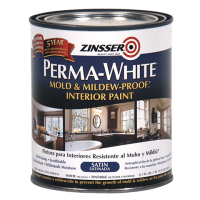 Краска ZINSSER PERMA WHITE интерьерная для стен самогрунтующаяся, белая, матовая, 0.946 л