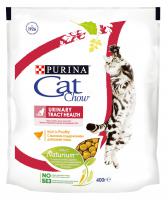 Cat Chow Adult Urinary Tract Health, с домашней птицей, 400 гр, Сбалансированный кошачий сухой корм для здоровья мочевыводящих путей Пурина Кэт Чау