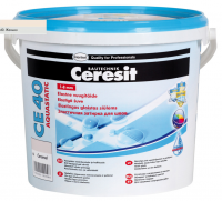 Ceresit СЕ 40 Aquastatic, Эластичная водоотталкивающая затирка для швов (до 10 мм) жасмин (№40), 2 кг