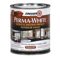 Краска ZINSSER PERMA WHITE интерьерная для стен самогрунтующаяся, белая, полуглянцевая, 0.946 л