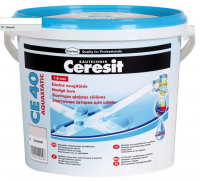 Ceresit СЕ 40 Aquastatic, Эластичная водоотталкивающая затирка для швов (до 10 мм) белая (№01), 2 кг