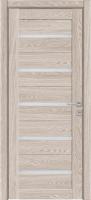 Дверное полотно ПО 60 LUXURY 502 Капучино, белое стекло Satinato, 3D Brush, 600 х 1900/2000 мм