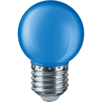 Светодиодная лампа шар NLL-G45-1 1 Вт E27, синяя, NLL-G45-1-230-B-E27